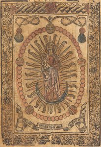 De Madonna en kind in een rozenkrans door French 15th Century