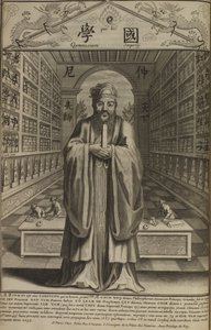 Portret van de Chinese denker en sociale filosoof Confucius 551 v.Chr. 479 v.Chr.