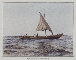 Een sloep in Arcachon, Frankrijk