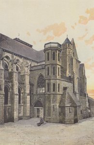 Aigueperse, Kerk, Zuidgevel door French Photographer