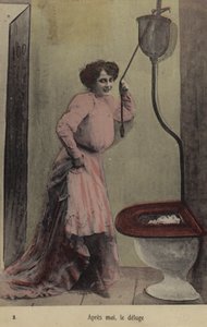 Apres Moi, Le Deluge; Meisje in toilet