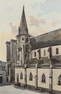 Auxerre, Sint-Eusebeskerk, Zijgevel N door French Photographer