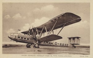 Vliegtuig Hengist Hendley Page 42, Type Parijs-Londen door French Photographer