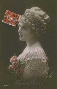 Bonne Fete. Ansichtkaart verzonden in 1913 door French Photographer