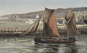 Boulogne-sur-Mer, Het strand, gezien vanaf de westelijke pier
