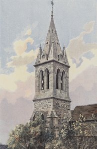 Bourbonne-les-Bains, Kerk, Toren en spits door French Photographer