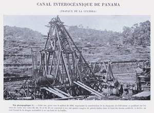 Interoceanisch Kanaal van Panama, Werkzaamheden bij de Culebra door French Photographer