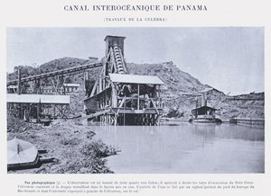 Interoceanisch Kanaal van Panama, Werkzaamheden bij de Culebra door French Photographer