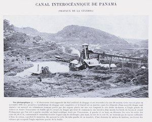 Interoceanisch Kanaal van Panama, Werkzaamheden bij La Culebra door French Photographer