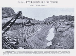 Interoceanisch Kanaal van Panama, Werkzaamheden bij La Culebra door French Photographer