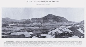 Interoceanisch Kanaal van Panama, Werkzaamheden bij La Culebra door French Photographer