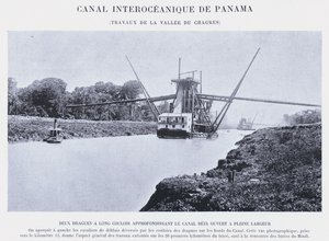 Interoceanisch Kanaal van Panama, Werkzaamheden in de Vallei van de Chagres door French Photographer