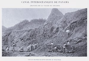 Interoceanisch Kanaal van Panama, Werkzaamheden in de Vallei van Chagres door French Photographer