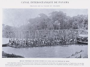 Interoceanisch Kanaal van Panama, Werkzaamheden in de Vallei van Chagres door French Photographer