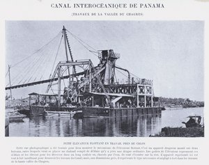 Interoceanisch Kanaal van Panama, Werkzaamheden in de Vallei van Chagres door French Photographer