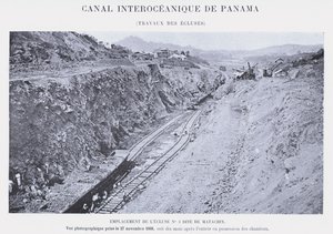 Interoceanisch Kanaal van Panama, Werkzaamheden bij de Sluizen door French Photographer