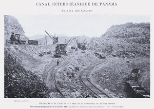 Interoceanisch Kanaal van Panama, Werkzaamheden bij de Sluizen door French Photographer
