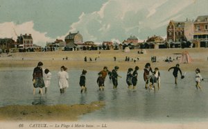 Cayeux, het strand bij eb door French Photographer