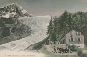 Chamonix - Bossons gletsjer. Ansichtkaart verzonden in 1913 door French Photographer