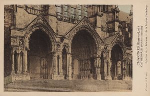 Chartres, Eure-Et-Loir, Kathedraal, Portaal Ensemble door French Photographer