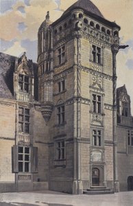 Chemaze, Kasteel van Saint-Ouen, traptoren door French Photographer