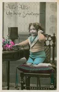 Kind aan de telefoon door French Photographer
