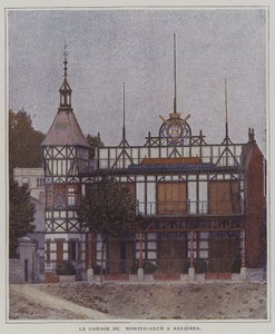 Clubhuis van de Societe des Regates Parisiennes roeiclub, Asnieres, Parijs, Frankrijk door French Photographer