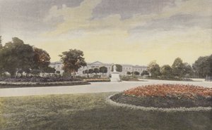Compiegne, gevel van het paleis aan het kleine park