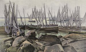 Concarneau, Vissersboten voor sardines door French Photographer