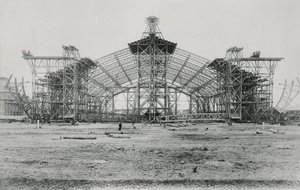 Bouw van de Galerie des Machines voor de Exposition Universelle van 1889 door French Photographer