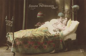 Koppel dat in bed kust door French Photographer