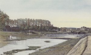 Dax, De Adour stroomopwaarts van de stadsbrug door French Photographer