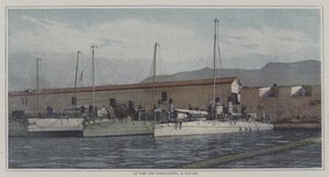 Torpedobootjagers in de haven van Toulon, Frankrijk door French Photographer