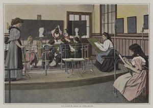 Tekenenklas aan het Lycee Racine, Parijs door French Photographer