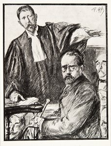 Dreyfus tijdens zijn proces, uit 