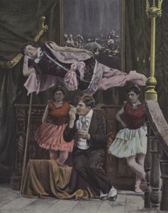 Kermisartiesten op het podium