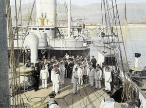 Franse marine, laat 19e eeuw: De wagemestre, distributie van brieven - Bibl. des Arts deco.
