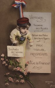 Franse Nieuwjaarskaart, 1916 door French Photographer