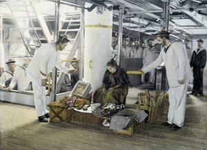 Franse marine, eind 19e eeuw: de eetwarenhandelaar - Bibl. des Arts deco. door French Photographer