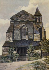 Gennes, Kerk St-Veterin, Westelijke Uitzicht (voor de restauratie van de klokkentoren) door French Photographer