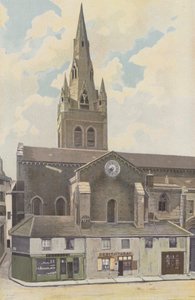 Grenoble, Kerk Saint-Andre, Noordzijde door French Photographer