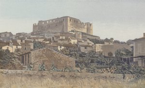Greoulx, Ruïnes van het versterkte Kasteel van de Tempeliers, Zuidwestzijde door French Photographer