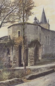 Hagetmau, Kerk, Kant van de apsis door French Photographer