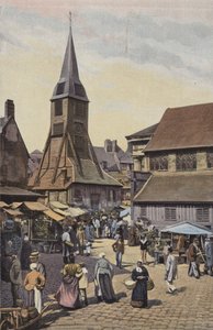 Honfleur, De Markt en de Sint-Catharinakerk