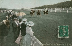 Paardenrennen in Deauville door French Photographer