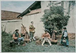 Rondtrekkende schoenmakers in China door French Photographer