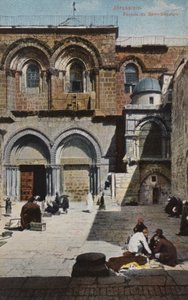 Jeruzalem, gevel van het Heilig Graf door French Photographer
