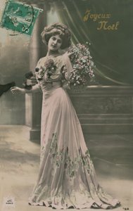 Joyeux Noel. Ansichtkaart verzonden in 1913 door French Photographer