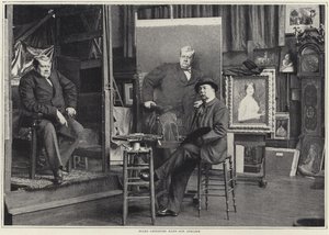 Jules Lefebvre in zijn atelier door French Photographer