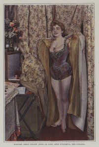 Juliette Simon-Girard, Franse operazangeres, in haar kleedkamer door French Photographer